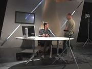 여성 호스트 쇼 입 사정