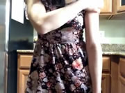 부엌에서 누드 한국 소녀