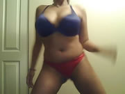 섹시한 흑단 댄스와 스트립