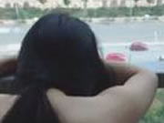 내 여자 친구와 발코니에서 흥미 진진한