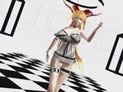 3D 애니메이션 그녀의 큰 가슴과 달콤한 엉덩이를 흔들어